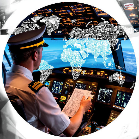 Airline pilot in cockpit