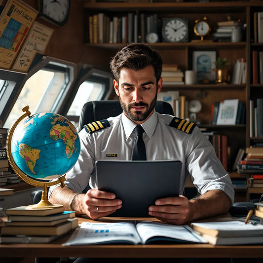 Pilot studying ICAO Level 6