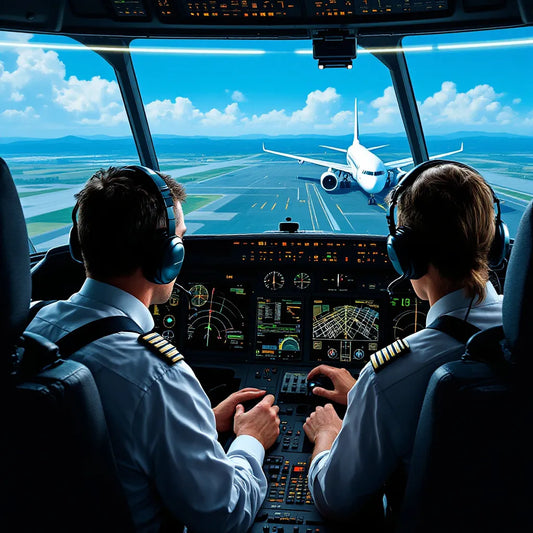 Pilot and air traffic controller in communication
