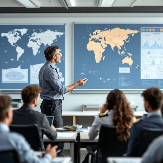 aviation teacher instructing class