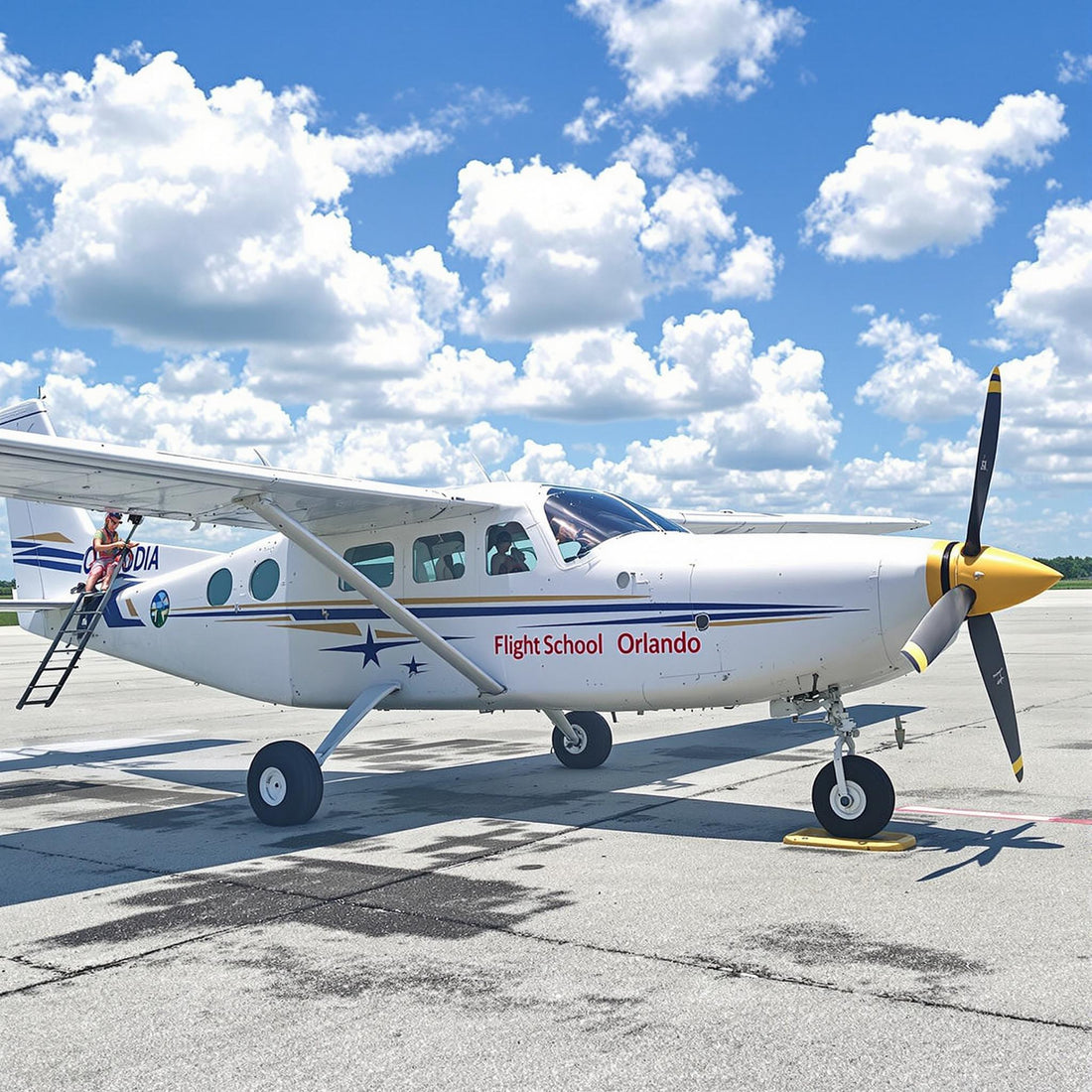 Flight school aircraft in Orlando