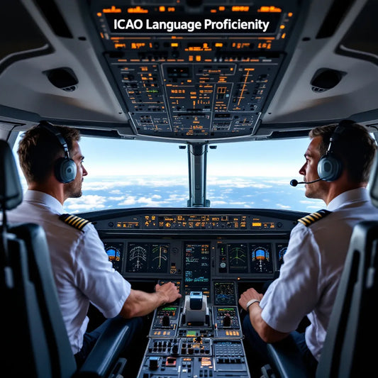 Pilots in cockpit with radio equipment