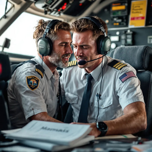 Aviation professional in cockpit