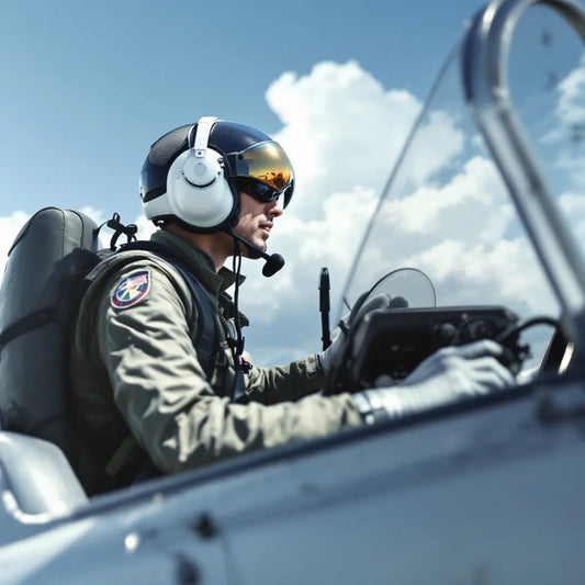 aviator flying airplane