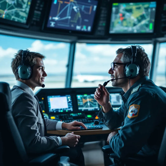 aviation communication in a control tower